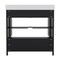 Flash Furniture Haven 36 Inch Bathroom Vanity w/Sink, Storage Cabinet w/Soft Close Doors and Bottom Drawer, Black FS-BN-4-36-KD-BK-GG - alternate 3